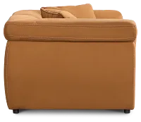 Aria Medium Brown Micro 2-piece Modular Sofa