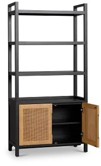 Pacific Black Woven Bookcase