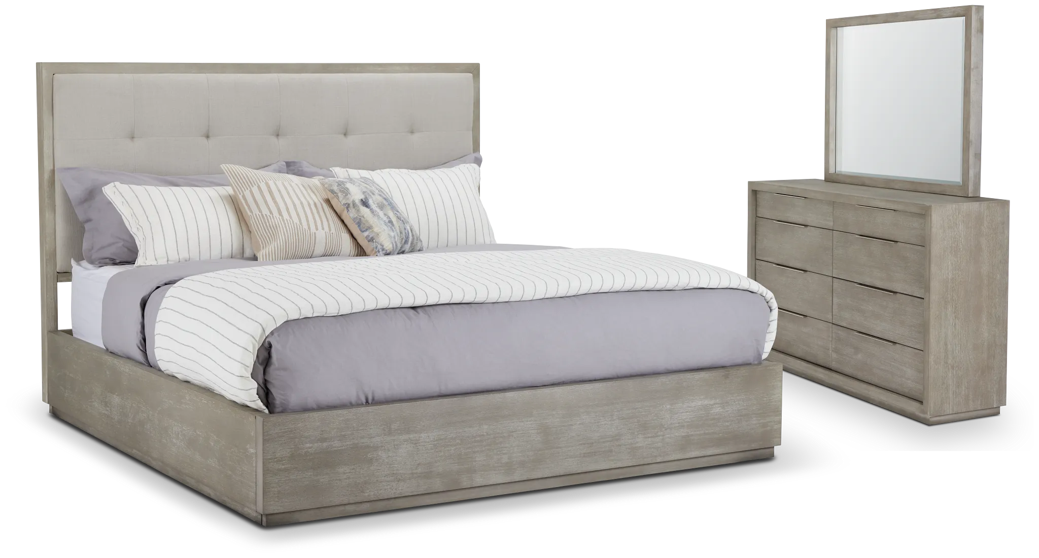 Madden Light Tone Wood Platform Storage Bedroom