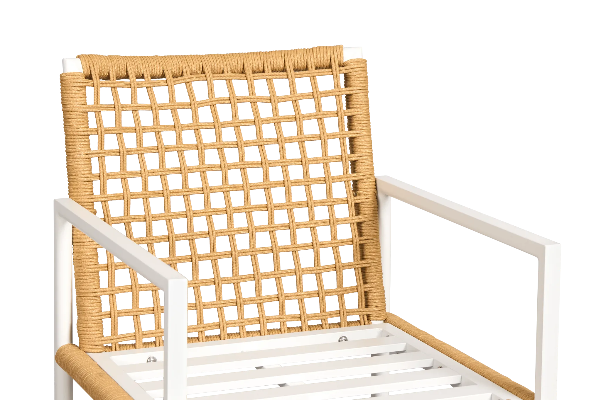 Sunrise White Aluminum Arm Chair Frame