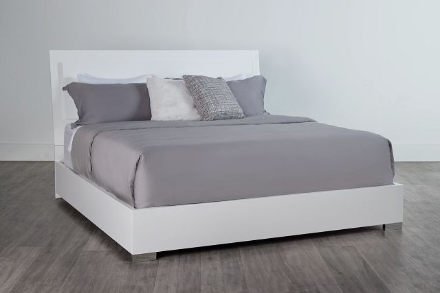 Verona White Platform Bed