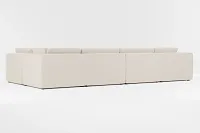 Destin Suave Beige Fabric 8-piece Pit Sectional