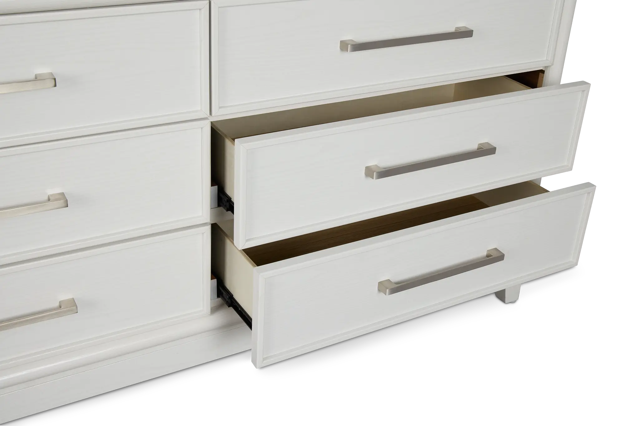 Alessandria White Lighted Dresser & Mirror Alessandria White Lighted Dresser & Mirror