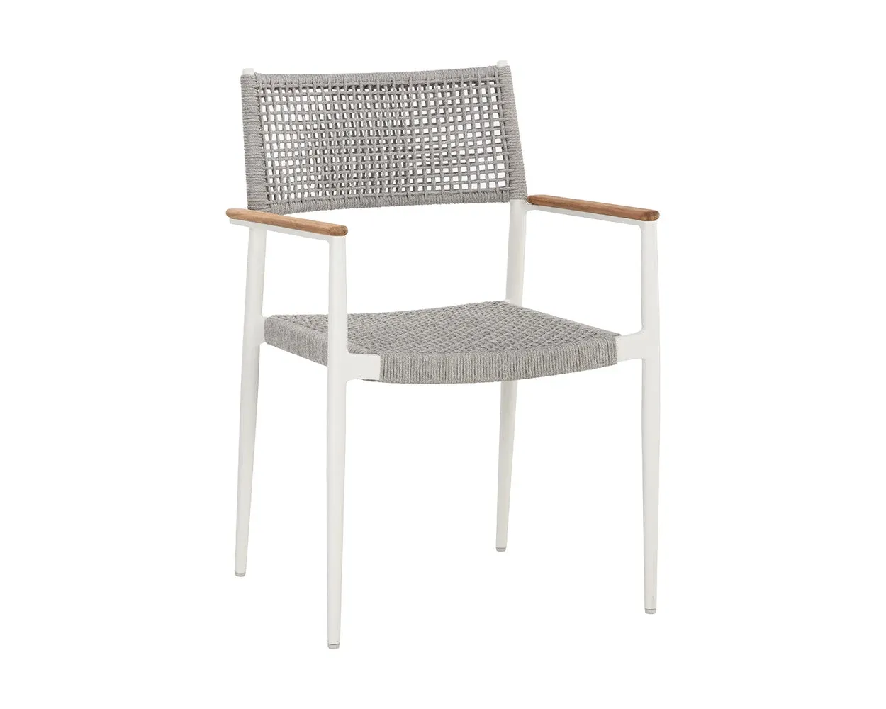 Elsie Light Gray Woven Arm Chair