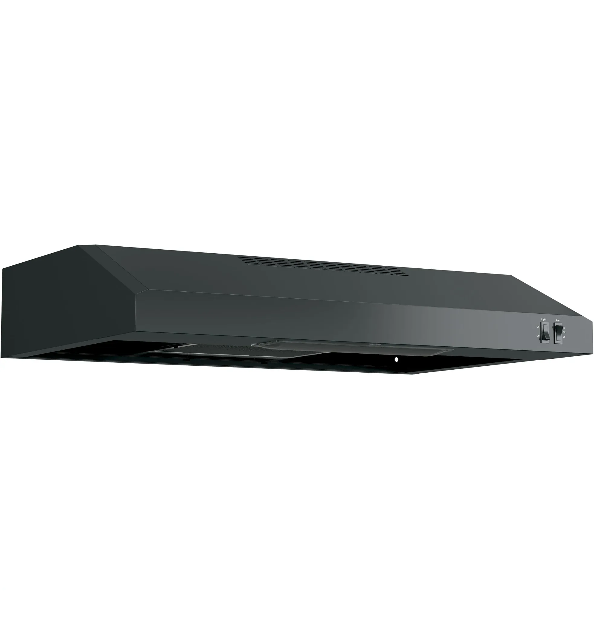 Ge 3300 Series Black 30" Wall Mount Canopy Hood