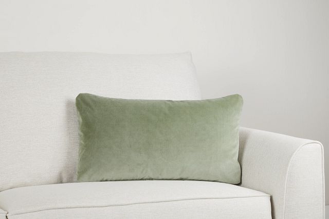Lauran Light Green Lumbar Accent Pillow