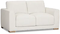 Maeve Light Beige Fabric Loveseat