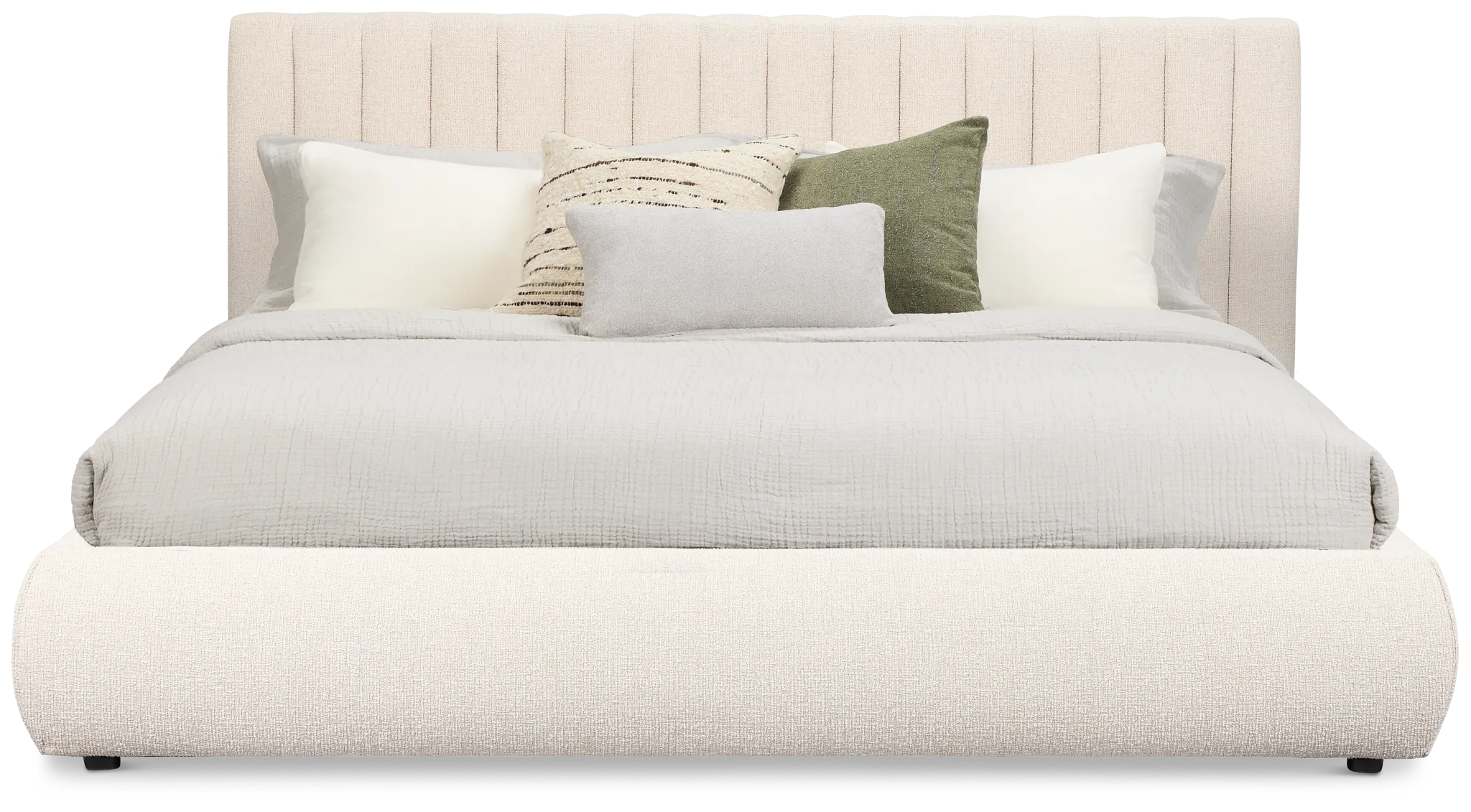 Nomad Light Beige Uph Platform Bed