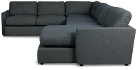 Noah Dark Gray Fabric Large Right Chaise Sectional