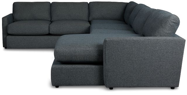 Noah Dark Gray Fabric Large Right Chaise Sectional