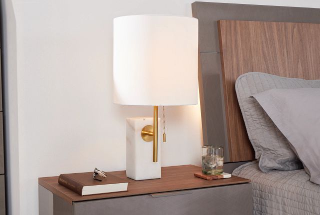 Aria White Marble Table Lamp