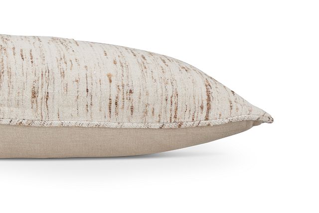 Lottie Beige Lumbar Accent Pillow