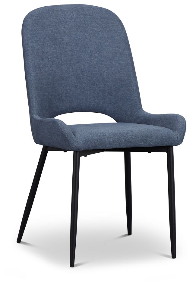 Brela Dark Blue Upholstered Side Chair