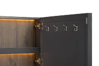 Brasilia Gray Storage Floor Mirror