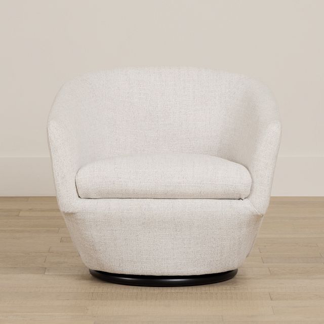 Baylor Light Beige Fabric Swivel Chair