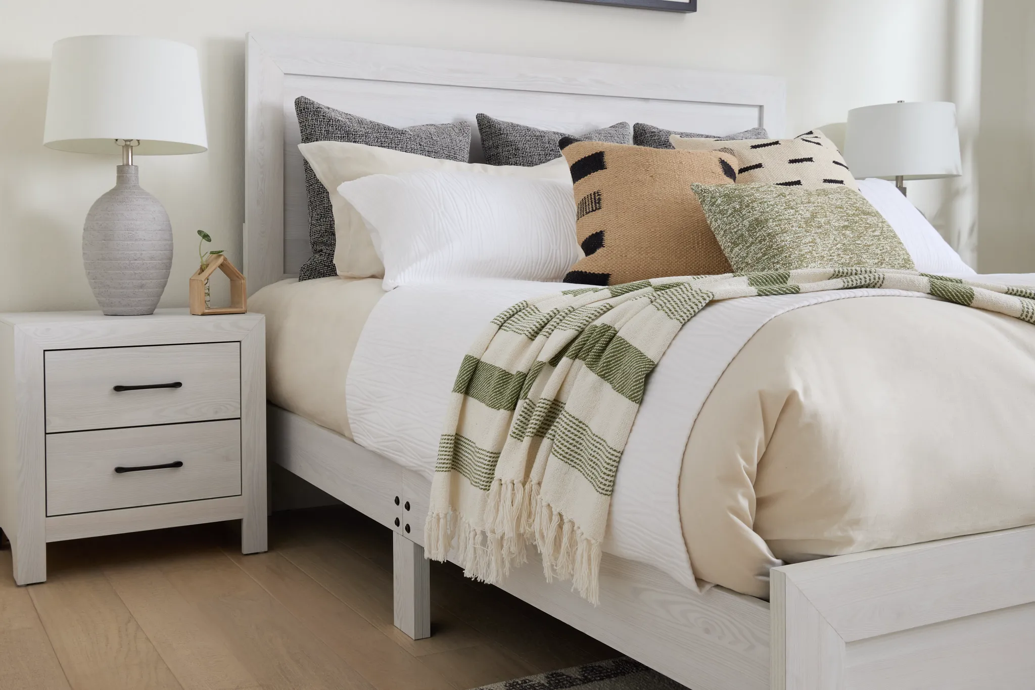 Ollie White Panel Bed