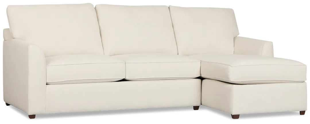 Tate Light Beige Fabric Right Chaise Sectional