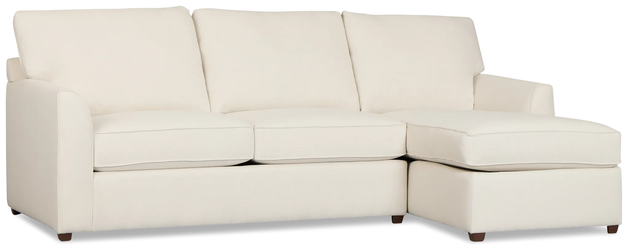 Tate Light Beige Fabric Right Chaise Sectional