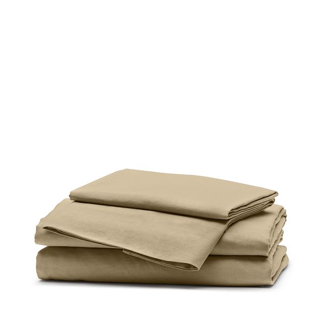 Rest & Renew Linen Blend Khaki Sheet Set