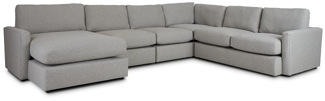 Noah Khaki Fabric Large Left Chaise Sectional