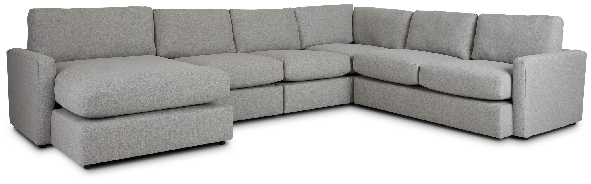 Noah Khaki Fabric Large Left Chaise Sectional