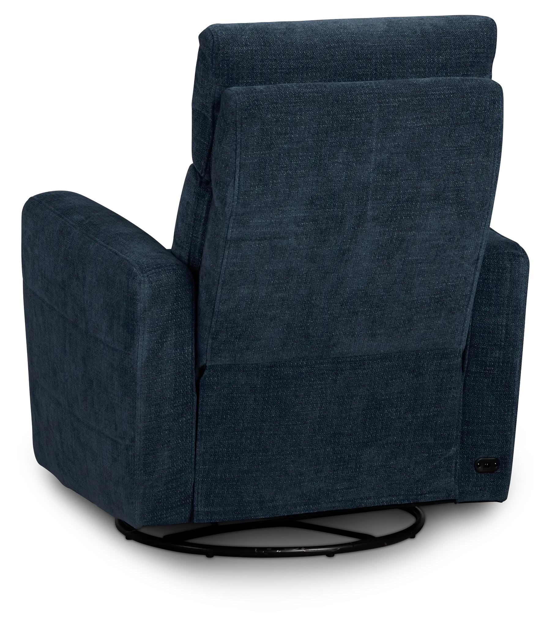 Rae Dark Blue Fabric Power Swivel Glider Recliner Rae Dark Blue Fabric Power Swivel Glider Recliner