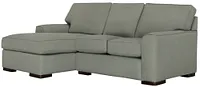 Austin Green Fabric Left Chaise Sectional