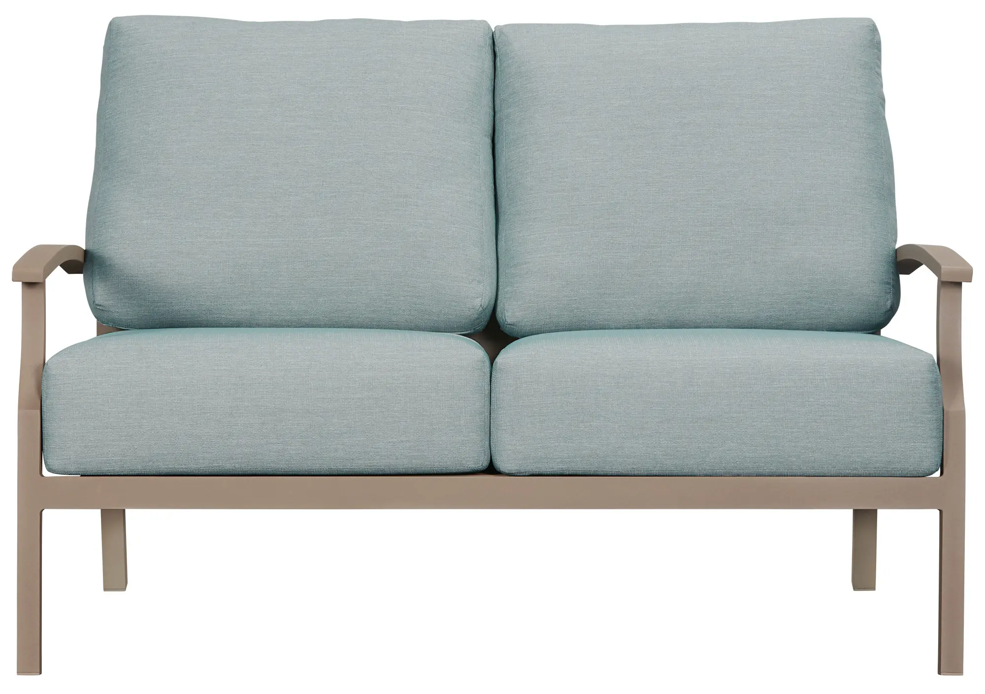 Raleigh Teal Aluminum Loveseat Raleigh Teal Aluminum Loveseat