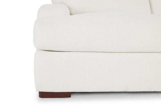 Alpha White Fabric Right Chaise Sectional