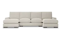 Edgewater Elite Ivory Double Chaise Sectional