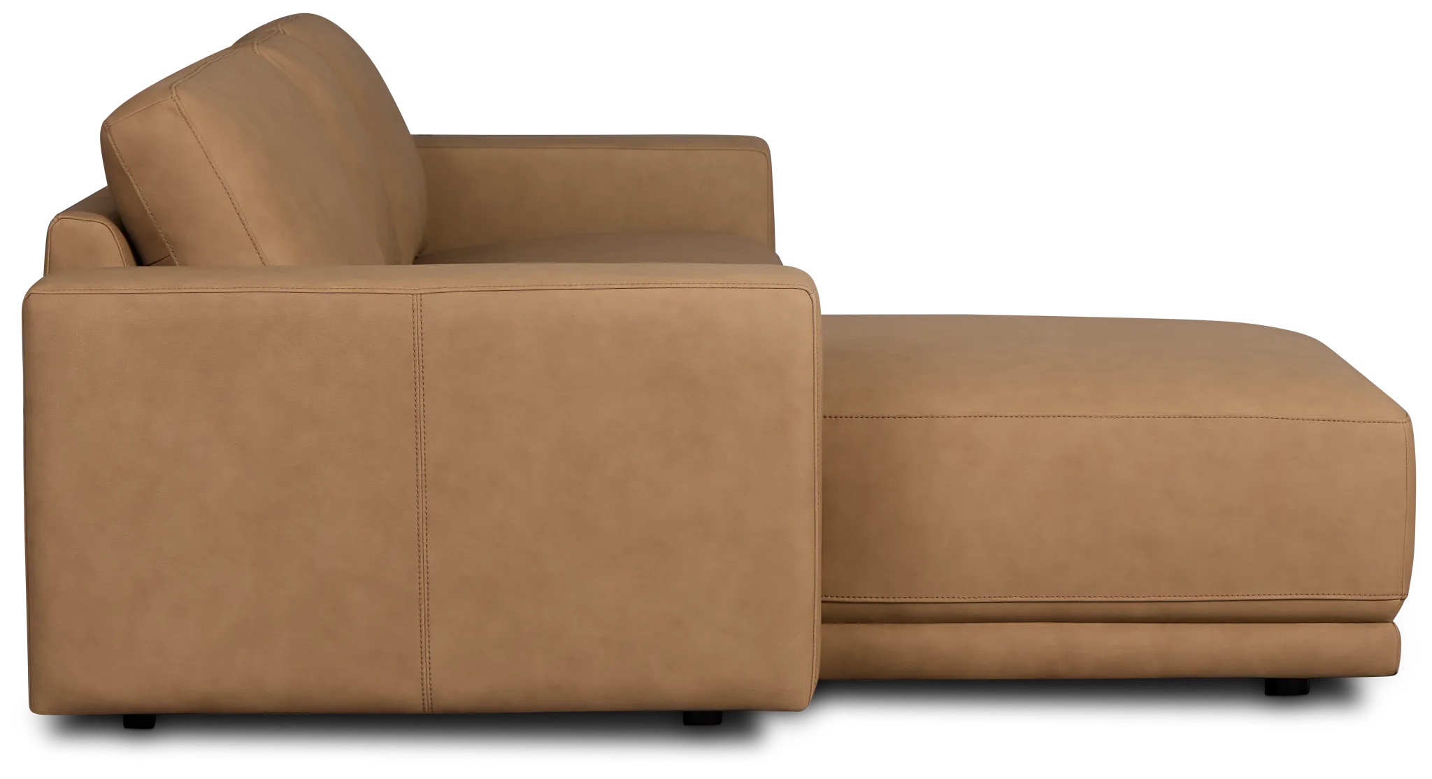 Kellan Light Brown Leather Left Chaise Sectional