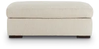 Alpha Beige Fabric Ottoman