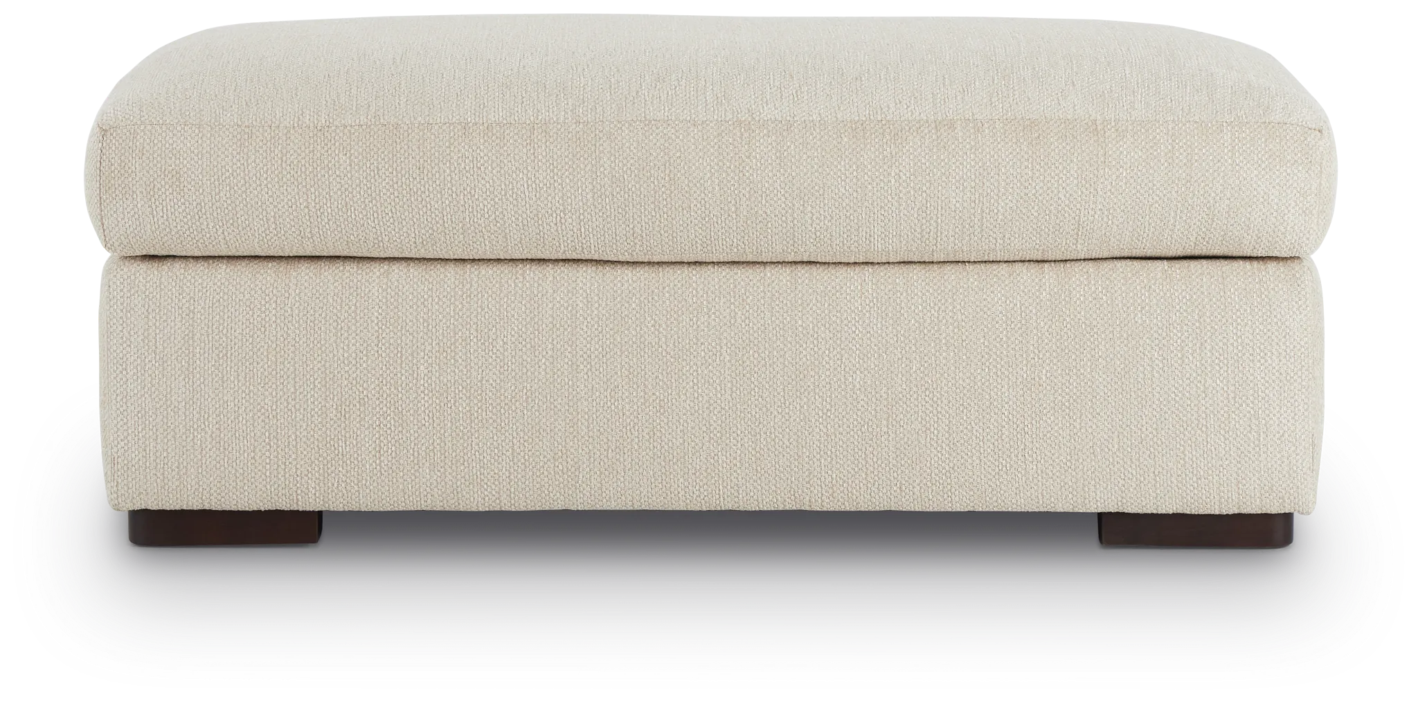 Alpha Beige Fabric Ottoman