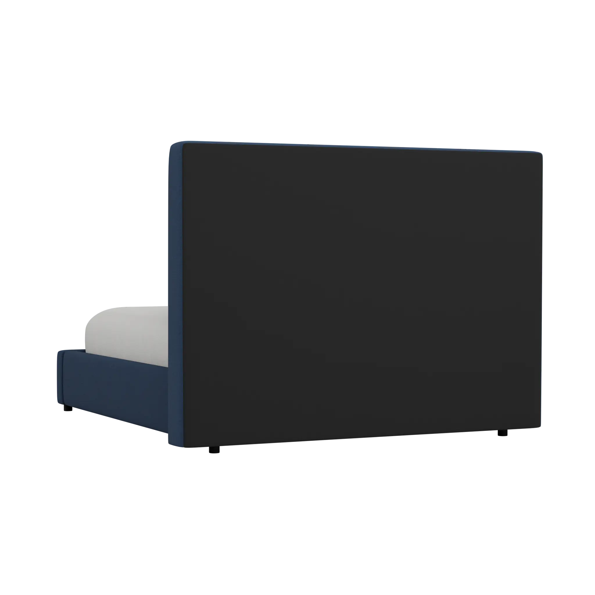 Grayton Peyton Dark Blue 54" Upholstered Platform Bed Grayton Peyton Dark Blue 54" Upholstered Platform Bed