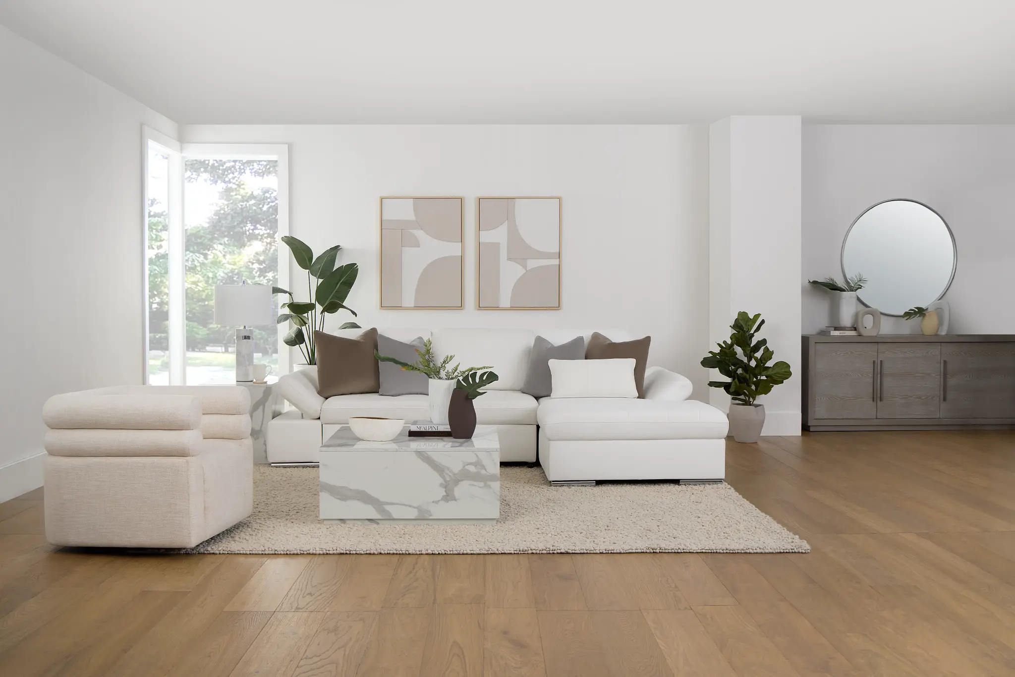 Eden White Micro Right Chaise Sleeper Sectional Eden White Micro Right Chaise Sleeper Sectional