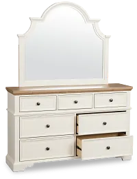Charlotte Two-tone Dresser & Mirror