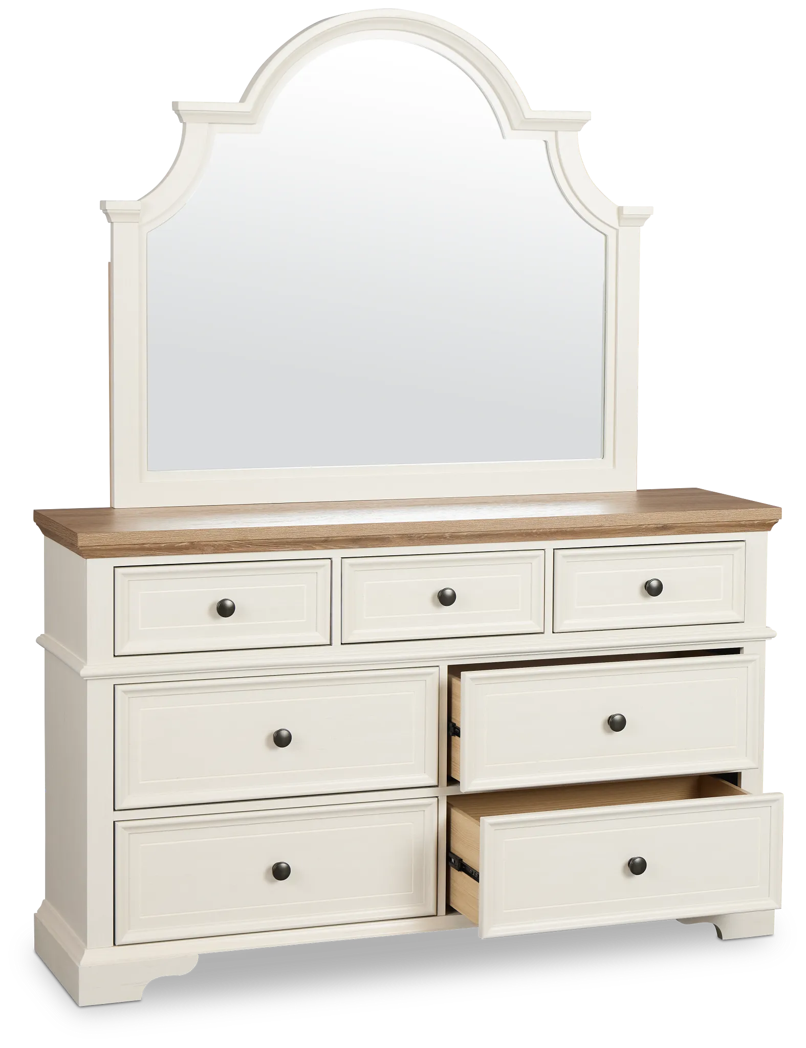 Charlotte Two-tone Dresser & Mirror