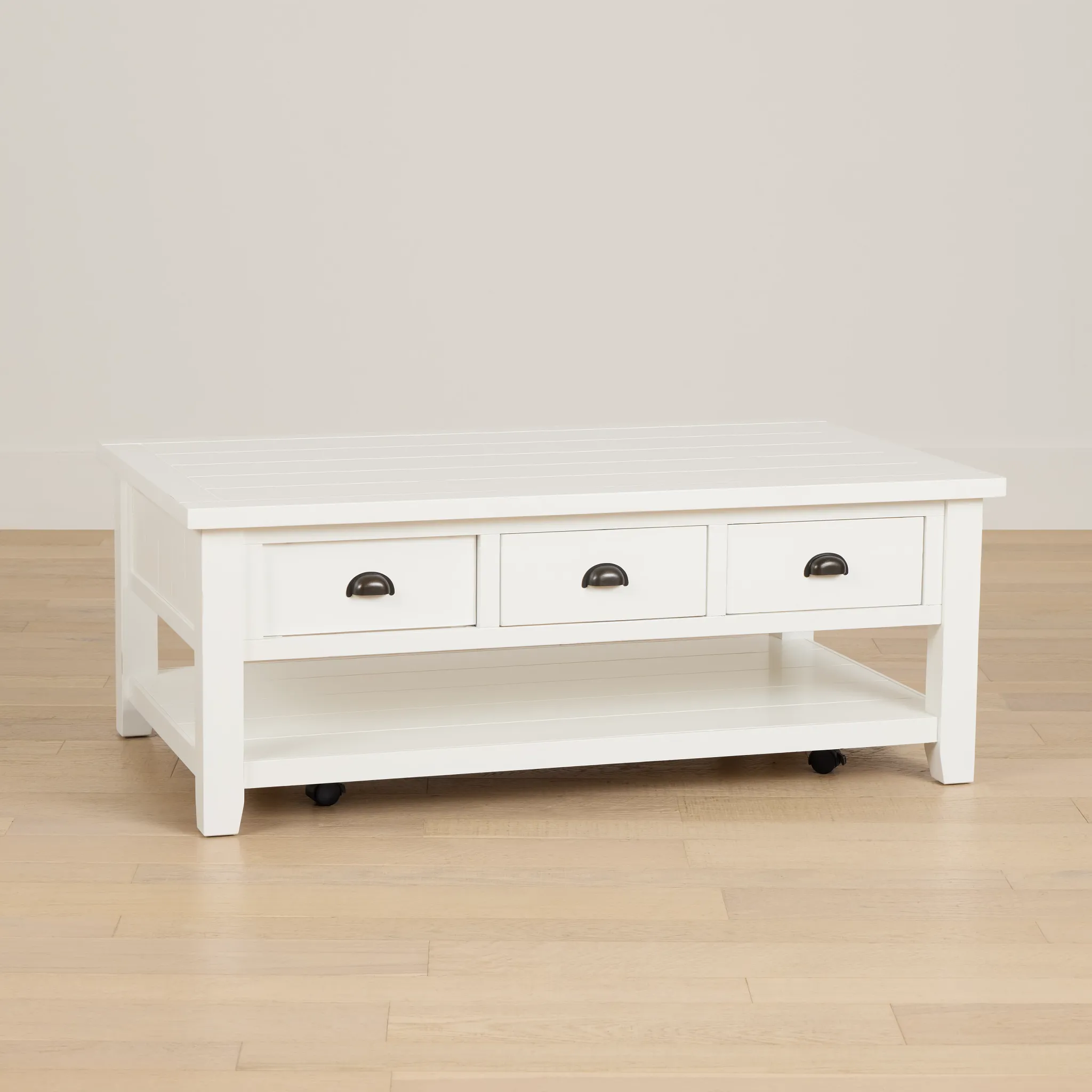 Bismark White Rectangular Coffee Table