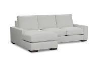 Edgewater Revenue White Left Chaise Sectional