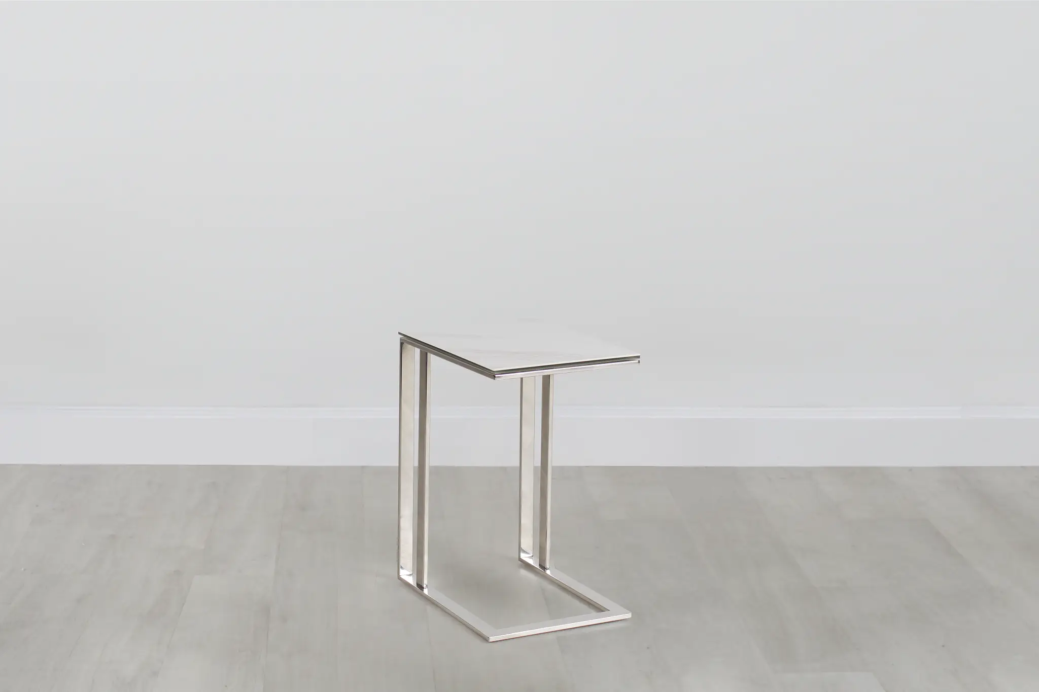 Arco White Ceramic Chairside Table Arco White Ceramic Chairside Table