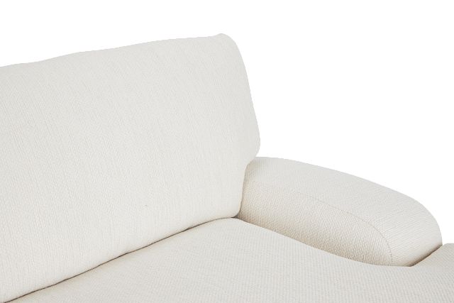 Alpha White Fabric Right Chaise Sectional