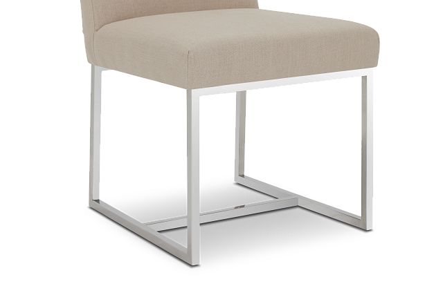 Berlin Beige Metal Upholstered Side Chair