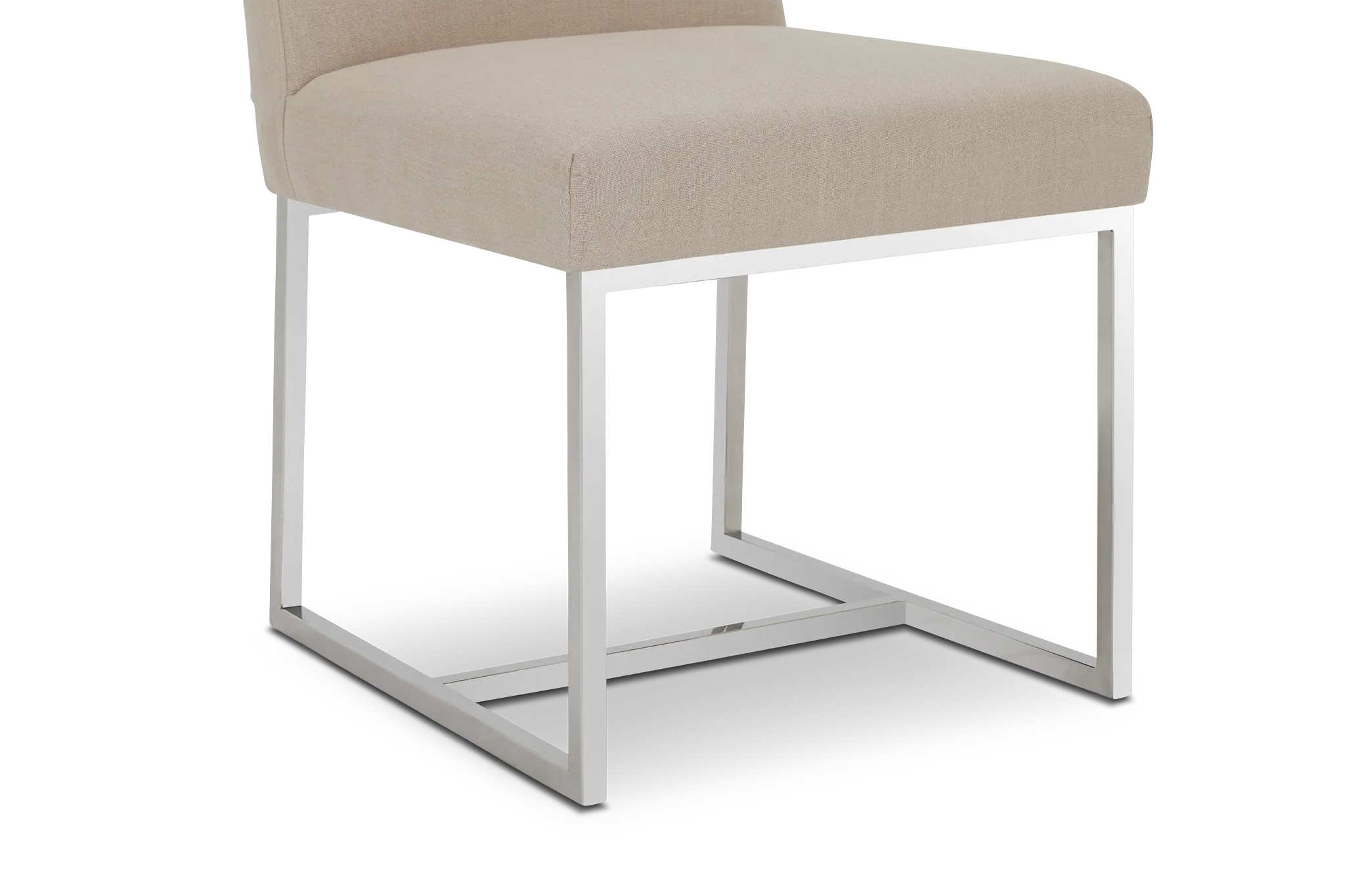 Berlin Beige Metal Upholstered Side Chair