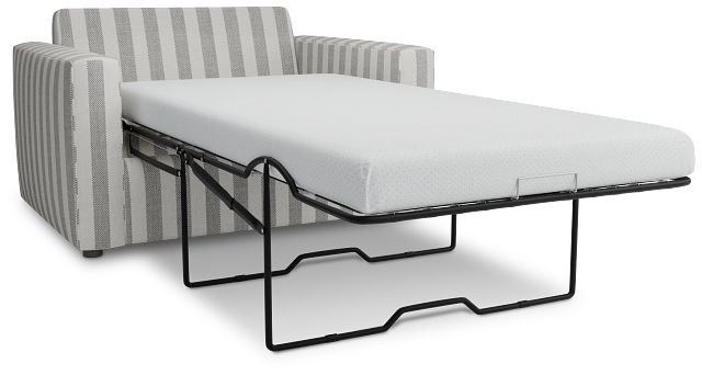 Siesta Sea Lane Dark Gray Fabric Memory Foam Sleeper