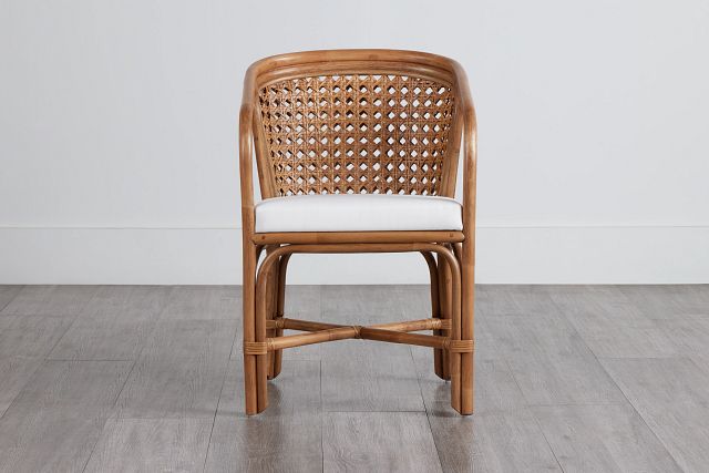 Maui Light Tone Woven Upholstered Arm Chair