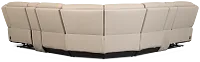 Wilder Taupe Leather Large Dual Power Reclining Two-arm Sectional