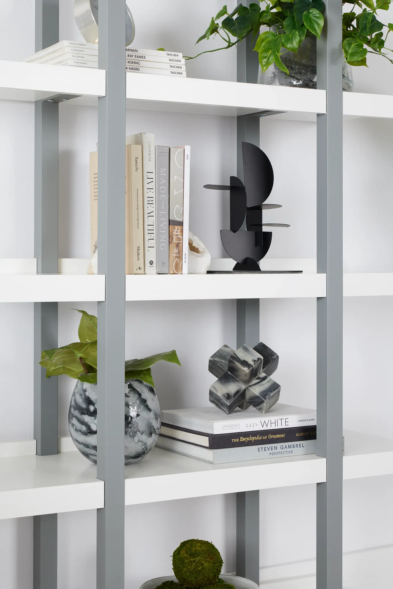 Clark White Bookcase