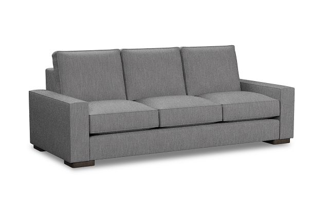 Edgewater Revenue Gray 96" Sofa W/ 3 Cushions