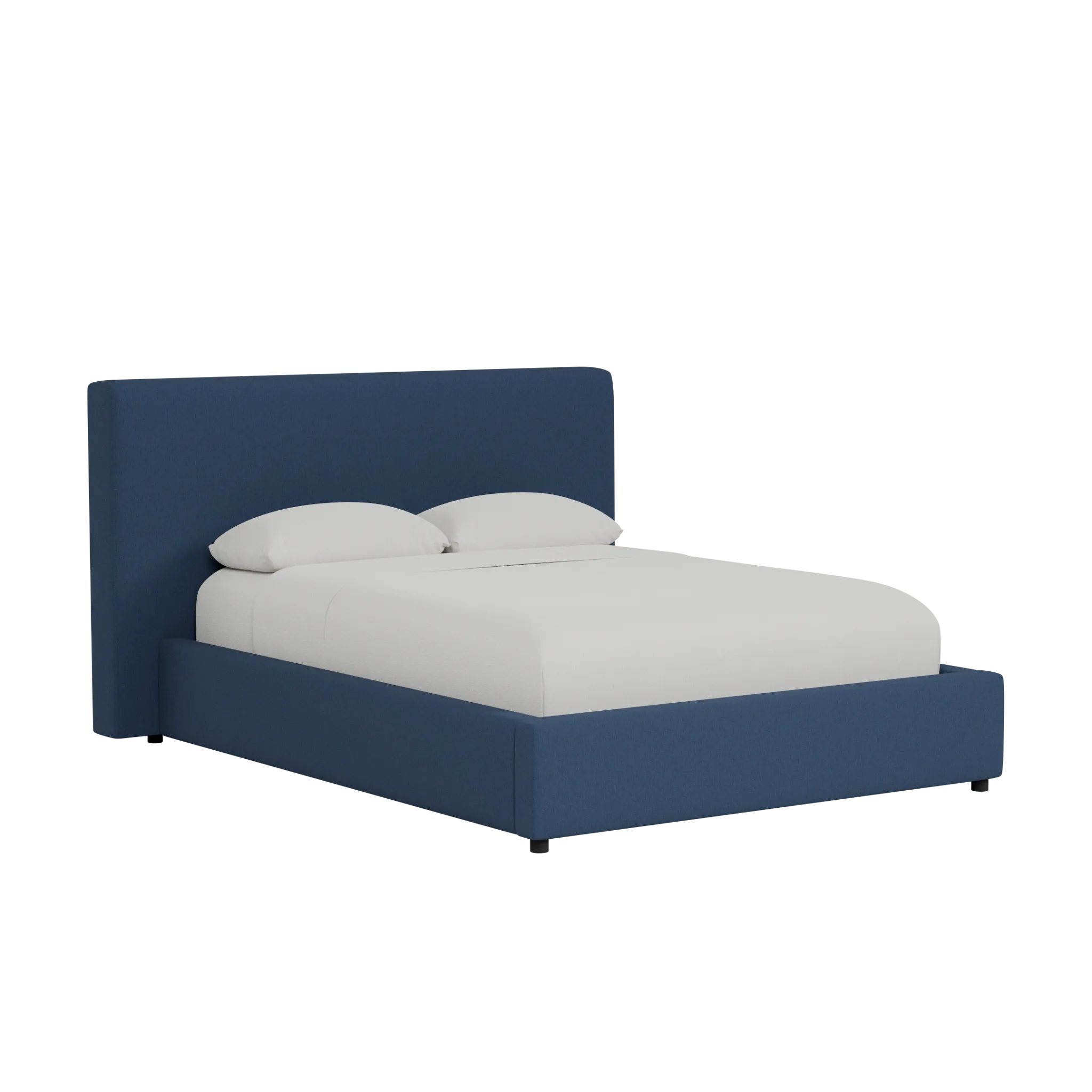 Grayton Revenue Dark Blue 44" Upholstered Platform Bed