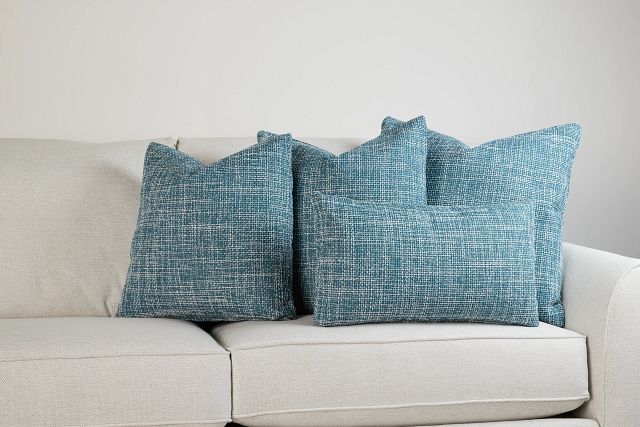 Sutton Teal 24" Accent Pillow